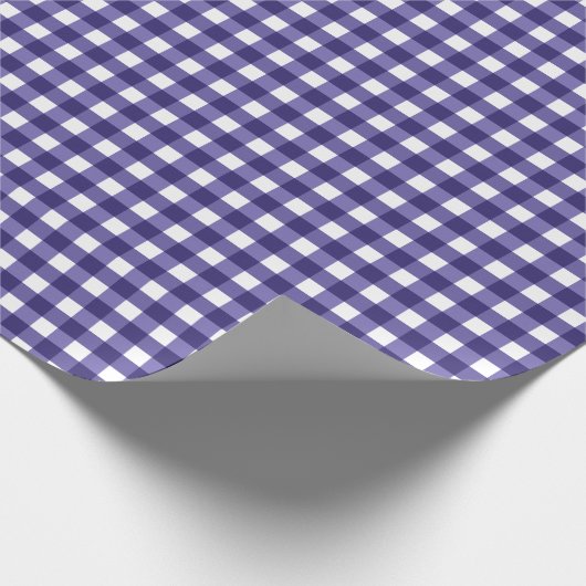Navy Gingham Geschenkpapier (Ecke)