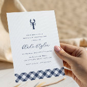 Navy Gingham | Hummer Bake Probe Dinner Einladung