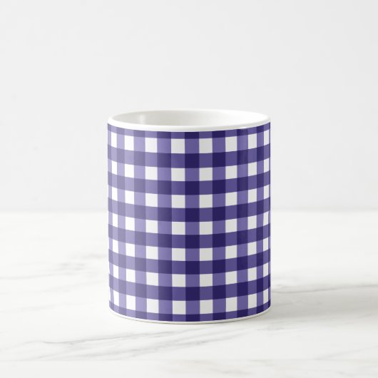 Navy Gingham Kaffeetasse (Mittel)