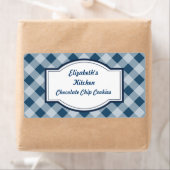 Navy Gingham Kitchen Labels (Insitu)