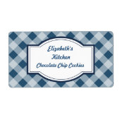 Navy Gingham Kitchen Labels (Vorne)