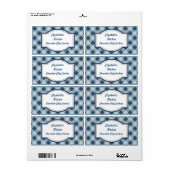 Navy Gingham Kitchen Labels (Vorne)
