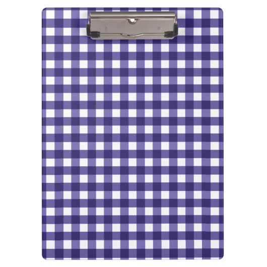 Navy Gingham Klemmbrett (Vorderseite)