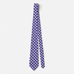 Navy Gingham Krawatte