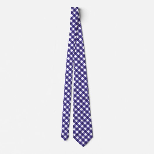 Navy Gingham Krawatte (Rückseite)