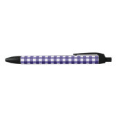 Navy Gingham Kugelschreiber (Oberseite)