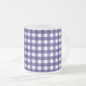 Navy Gingham Mattglastasse (VorderseiteRechts)