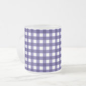 Navy Gingham Mattglastasse (Vorderseite Links)