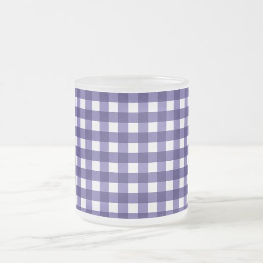 Navy Gingham Mattglastasse (Mittel)