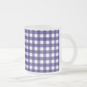 Navy Gingham Mattglastasse