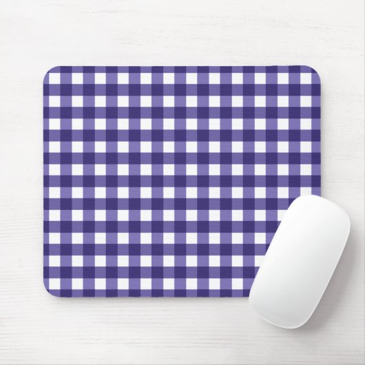 Navy Gingham Mousepad (Mit Mouse)