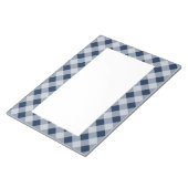 Navy Gingham Notepad Notizblock (angewinkelt)