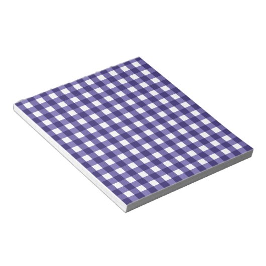 Navy Gingham Notizblock (angewinkelt)