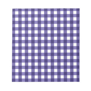 Navy Gingham Notizblock