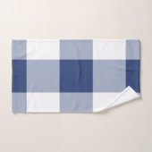 Navy Gingham Pattern Badhandtuch Set (Handtuch)