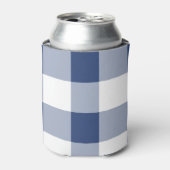 Navy Gingham Pattern Dosenkühler (Kanne Vorderseite)