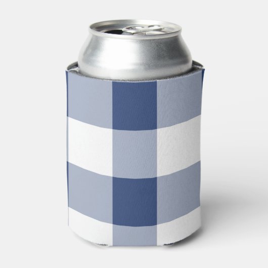 Navy Gingham Pattern Dosenkühler (Kanne Vorderseite)