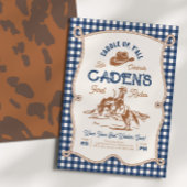 Navy Gingham Rope Rodeo Invitation Einladung