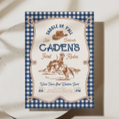 Navy Gingham Rope Rodeo Invitation Einladung