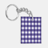 Navy Gingham Schlüsselanhänger (Vorderseite links)