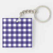 Navy Gingham Schlüsselanhänger (Rückseite)