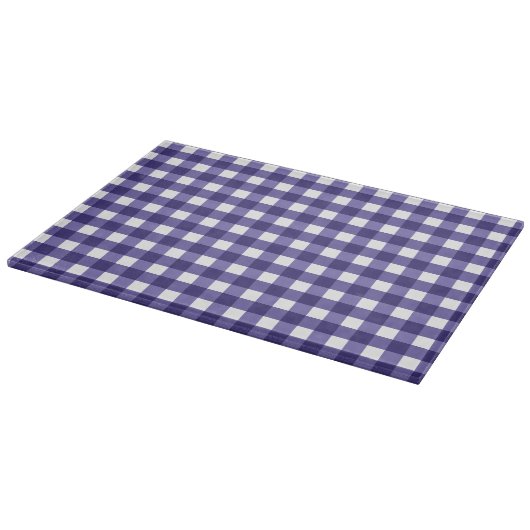 Navy Gingham Schneidebrett (Ecke)