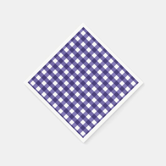 Navy Gingham Serviette (Ecke)