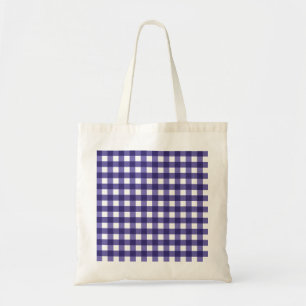 Navy Gingham Tragetasche