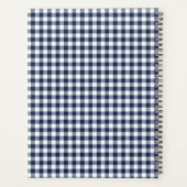 Navy Gingham Utensilien Kochen Bäckerei Planer (Rückseite)