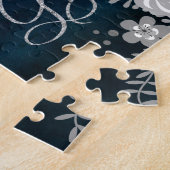 Navy Glanz Silver ist unser Blumenmädchen Vorschla Puzzle (Seite)