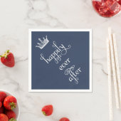 Navy glücklich je nach Krone Napkins Serviette (Beispiel)