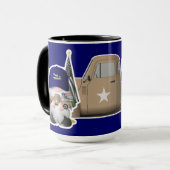 Navy Gnome mit militärischem LKW Tasse (Vorderseite Links)