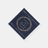 Navy Gold 50. Überraschung Geburtstagsparty Serviette (Ecke)