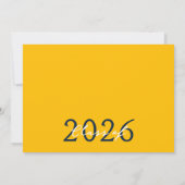 Navy & Gold 6 Foto Filmstrip Abschluss Collage Einladung (Rückseite)