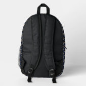 Navy & Gold Abstrakter Personalisierter Rucksack (Rückseite)