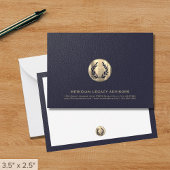 Navy Gold Advisor Note Card Mitteilungskarte
