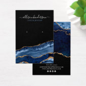 Navy & Gold Agate Geode Earring Display Card (Schreibtisch)