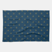 Navy Gold Anchor Muster Geschirrtuch (Horizontal)