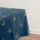 Navy Gold Anchor Muster Tischdecke (Beispiel)