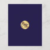 Navy & Gold Anwesen Agent Foto Realtor Flyer (Hinten)