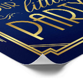 Navy Gold Art Deco WILLKOMMEN IN UNSEREM KLEINEN P Poster (Ecke)