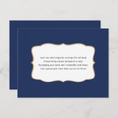 Navy Gold Baby Showkarte Einladungspostkarte (Vorne/Hinten)