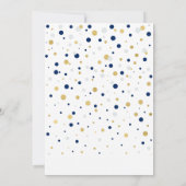 Navy & Gold Balloons | Oh Baby Boy Baby Dusche Einladung (Rückseite)