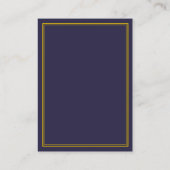 Navy & Gold Bar Mitzvah Empfang Card Begleitkarte (Rückseite)