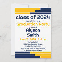 Navy & Gold Bars 1 Foto Grad Party