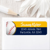 Navy & Gold Baseball-Adresse (Insitu)