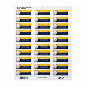 Navy & Gold Baseball-Adresse (Vorne)