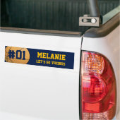 Navy Gold Basketball Team Autoaufkleber (Auf Lkw)
