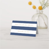Navy & Gold Brautparty Platzkarte (Rückseite)
