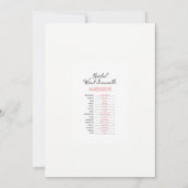 Navy Gold Brautparty Scramble Einladung (Rückseite)